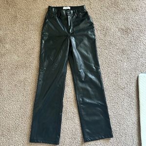 Abercrombie high rise leather pants